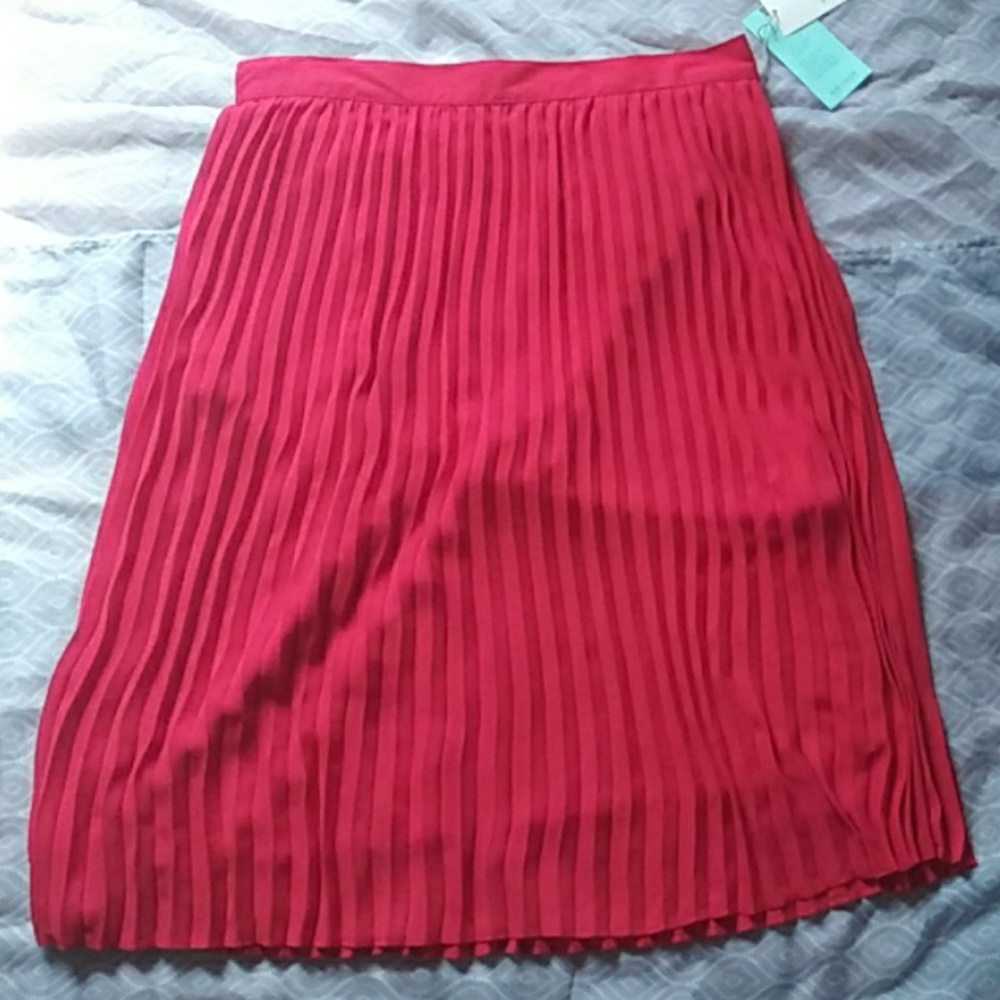 Red full circle skirt